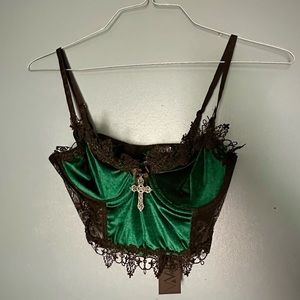 Dollskill Widow Morphine Eyes Velvet Bra Small